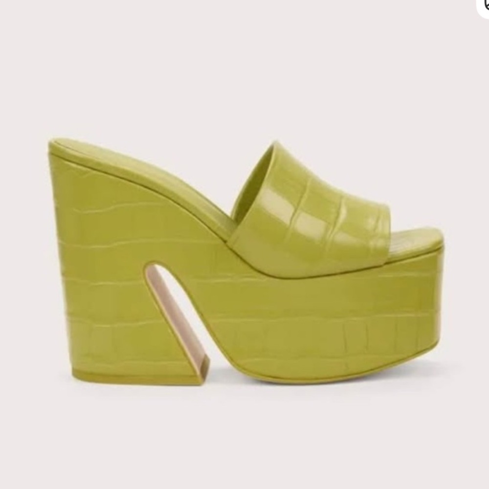 Cult Gaia mint Dara Platform Mules size 39